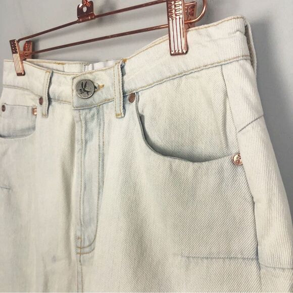 ONE TEASPOON | Vanguard in Brando Wash Fray Hem Denim Skirt Women’s Size 26 (2) - Picture 4 of 11